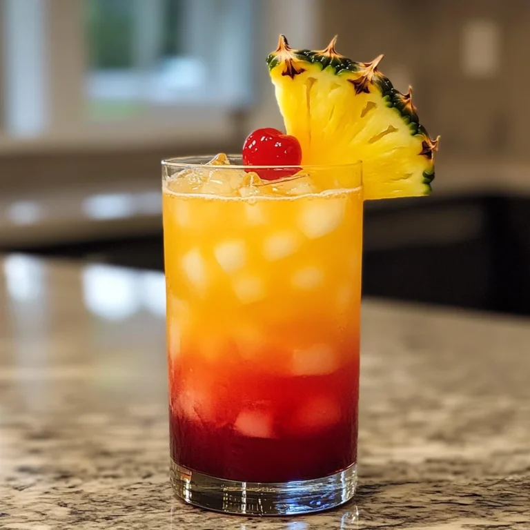 Tropical Sunrise Cocktail – A Vibrant Beach-Inspired Drink