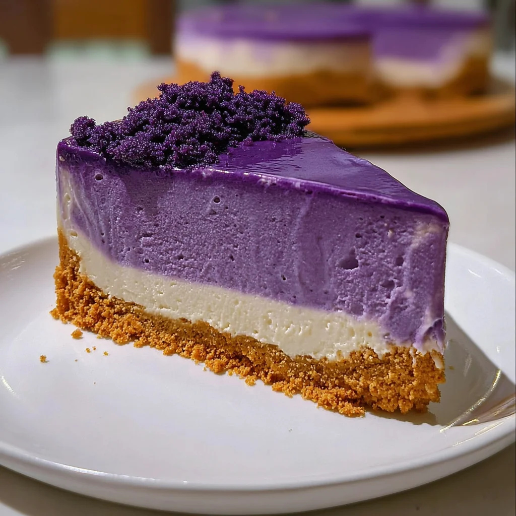 Creamy Ube Cheesecake