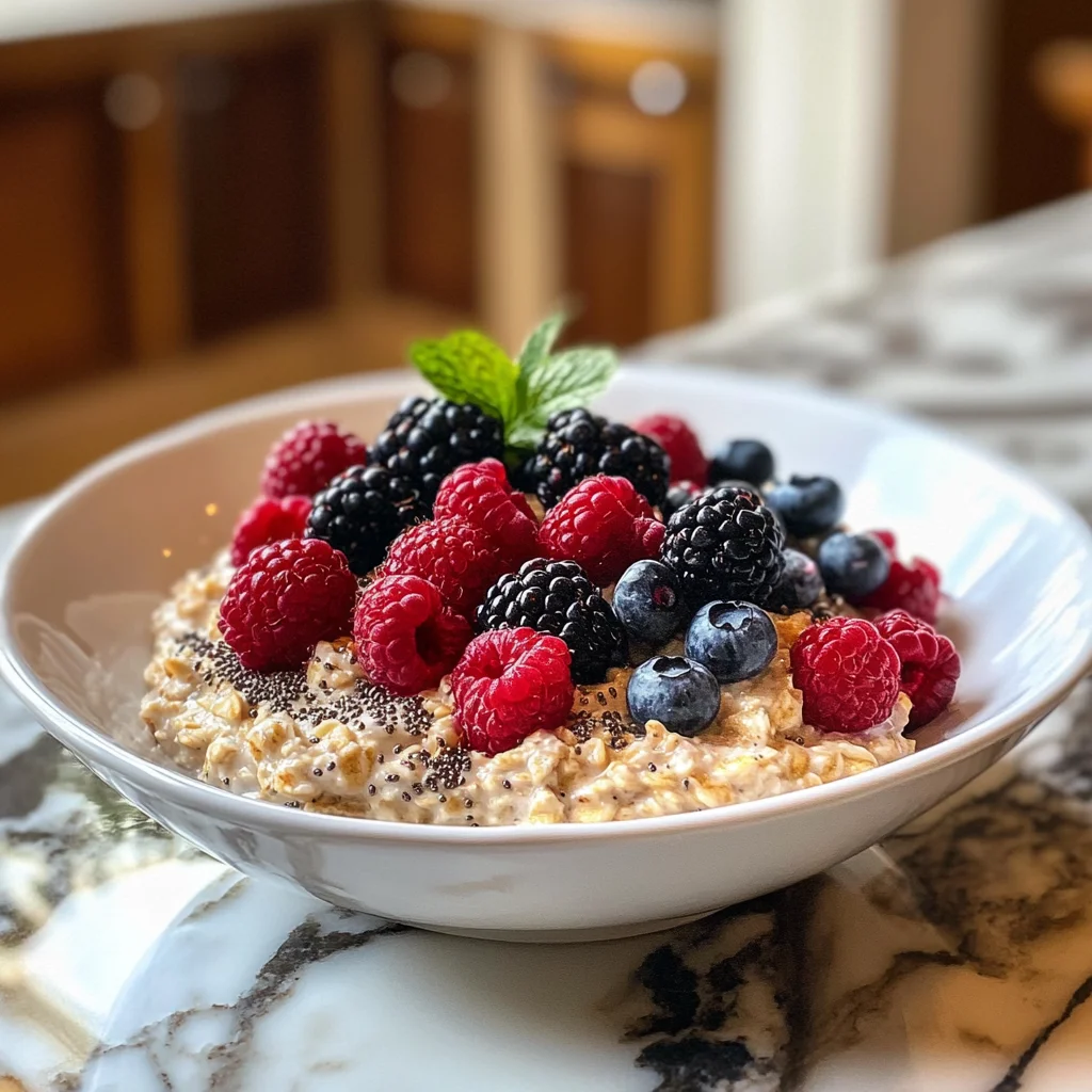 Overnight Oats with Fresh Berries