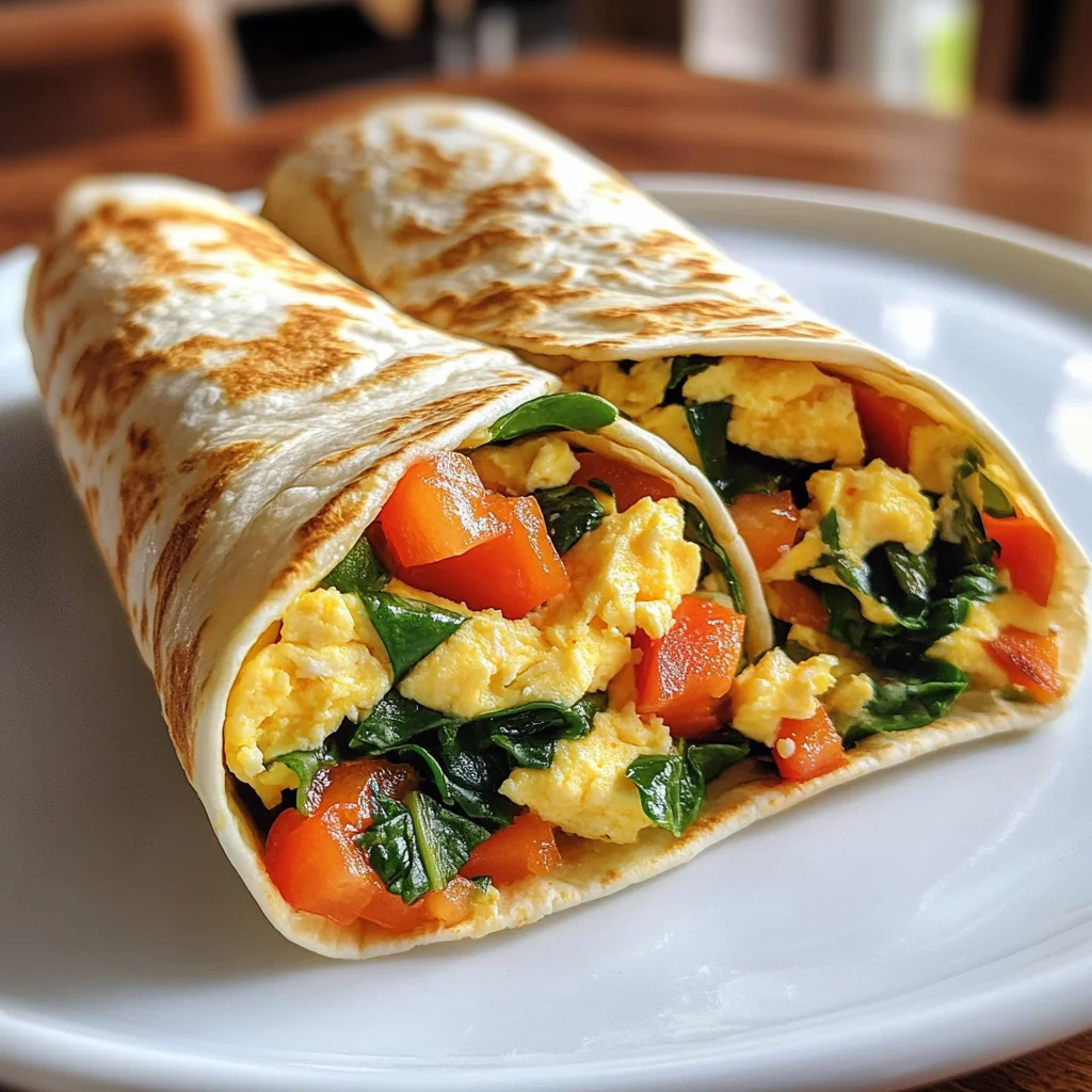 Egg and Spinach Wrap