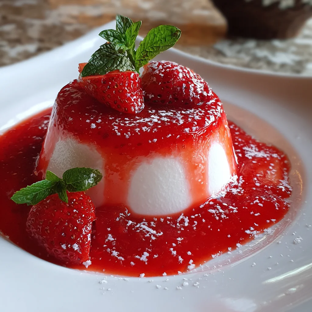 Strawberry Mousse with Strawberry Sauce
