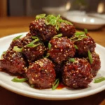 Saucy Sesame Gochujang Meatballs