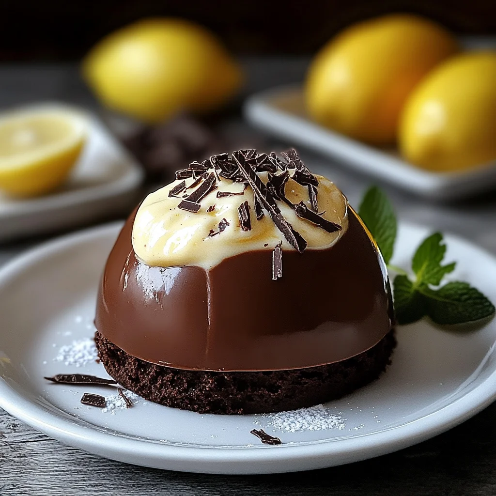 Chocolate Lemon Mousse Dome