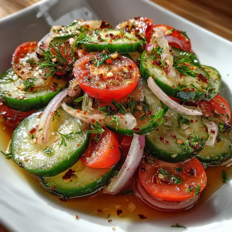 Marinated Cucumbers, Onions, and Tomatoes