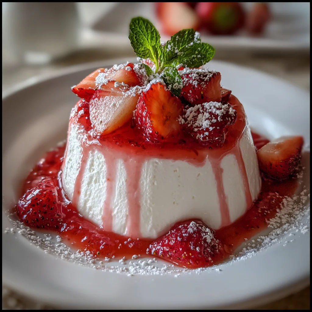 Strawberry Mousse with Strawberry Sauce