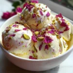 Rose Pistachio Cheesecake Ice Cream
