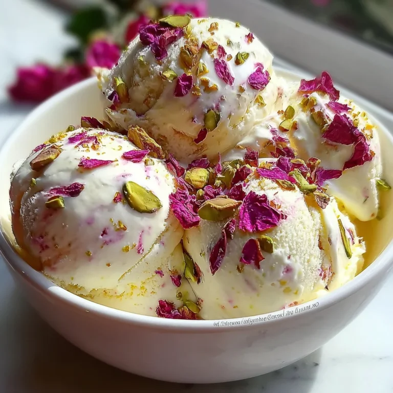 Rose Pistachio Cheesecake Ice Cream