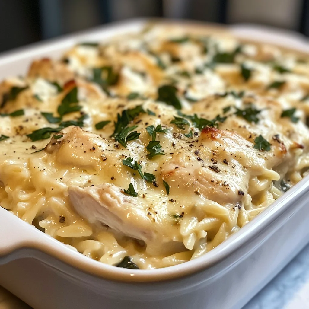 Chicken and Orzo Casserole