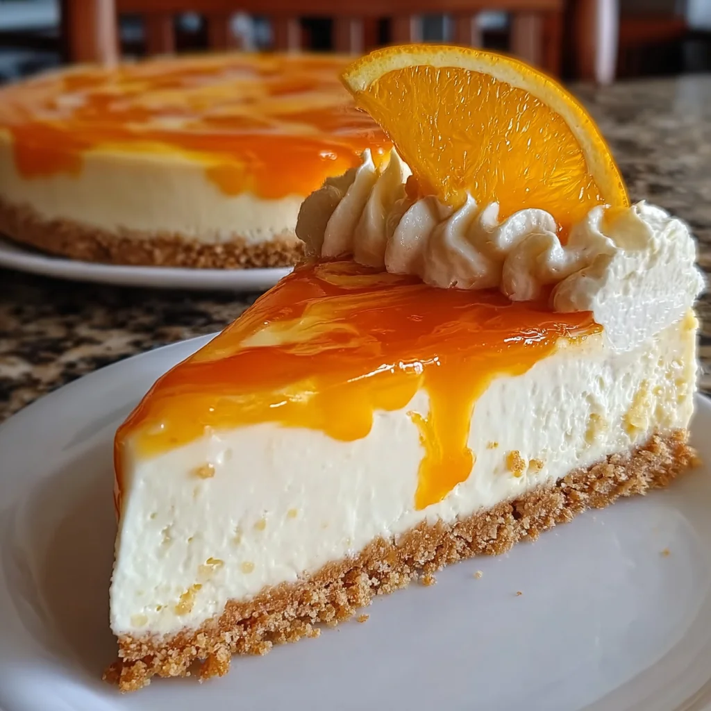 Citrus Marbled Creamy Cheesecake