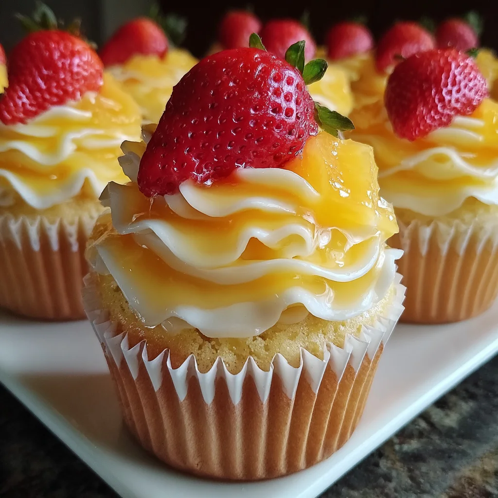 Strawberry Mango Cupcakes