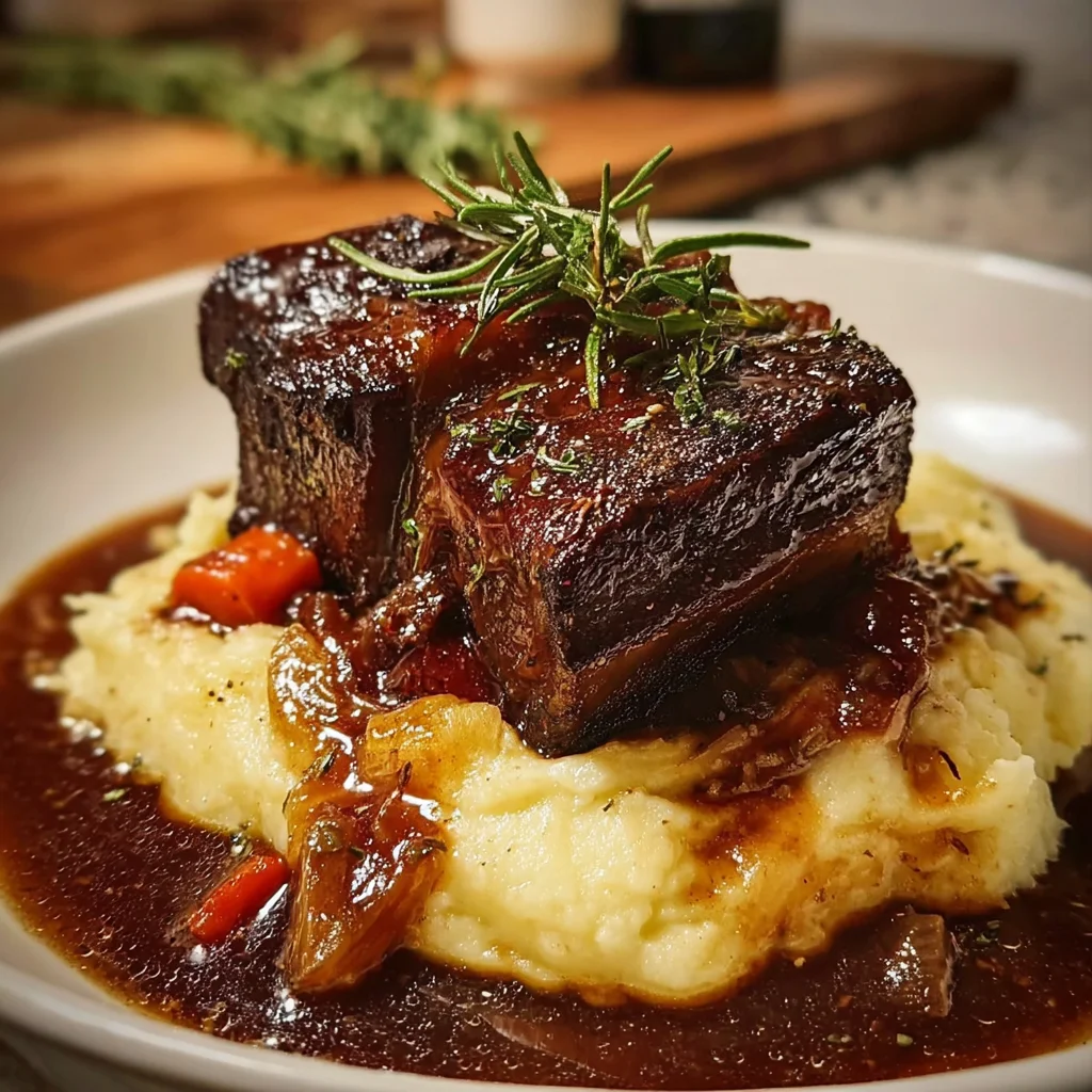 Braised Short Ribs with Mashed Potatoes