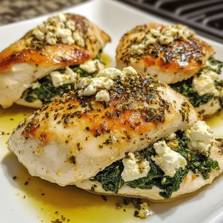 Feta and Spinach Stuffed Chicken Breasts