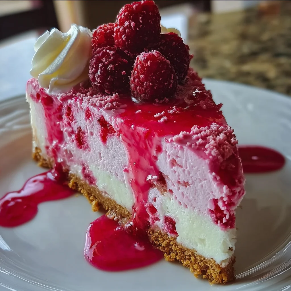 Luxurious Pink Velvet Raspberry Cheesecake