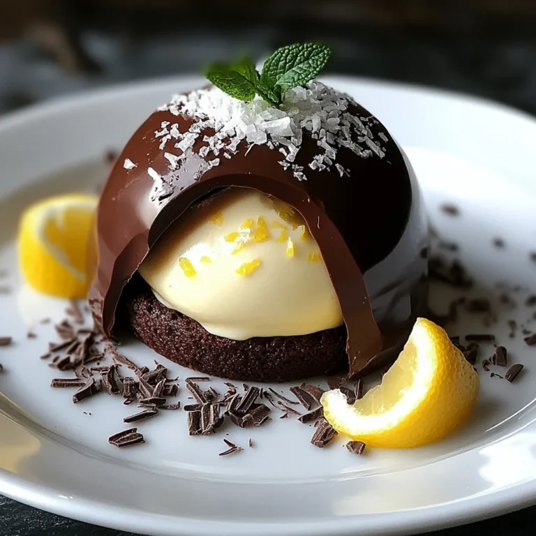 Chocolate Lemon Mousse Dome