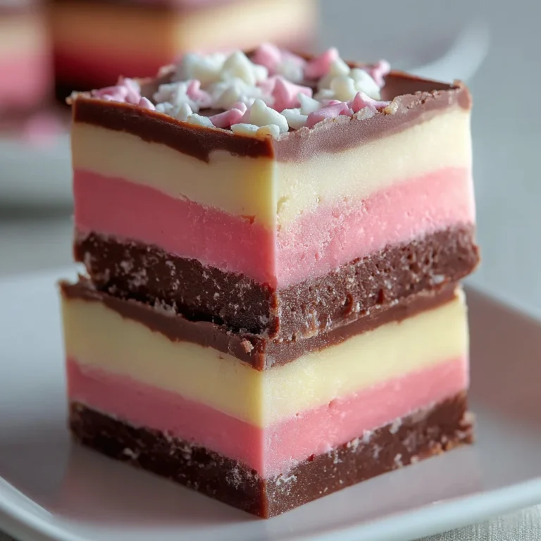 Colorful Neapolitan Fudge Delight