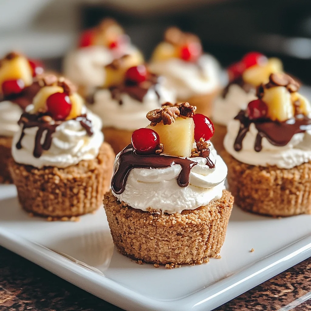 Banana Split Cheesecakes