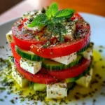 Greek Feta Salad Tower