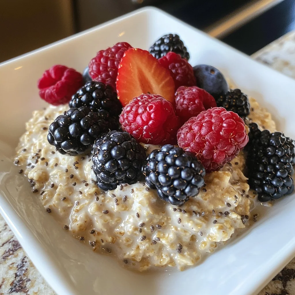 Overnight Oats with Fresh Berries