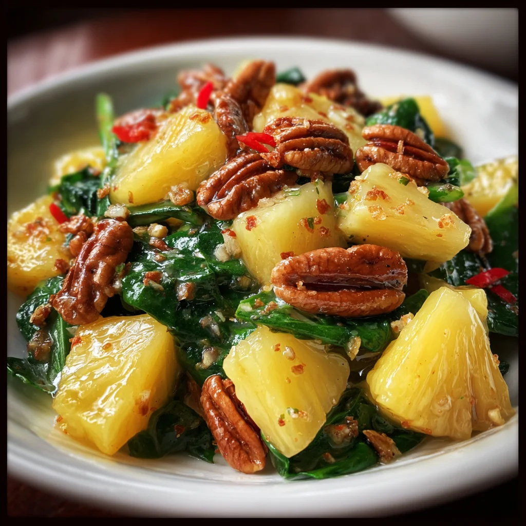 Pineapple Spinach Salad