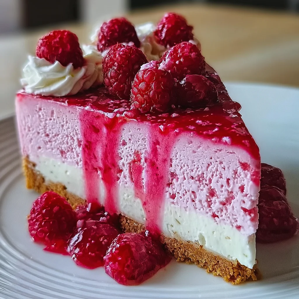 Luxurious Pink Velvet Raspberry Cheesecake