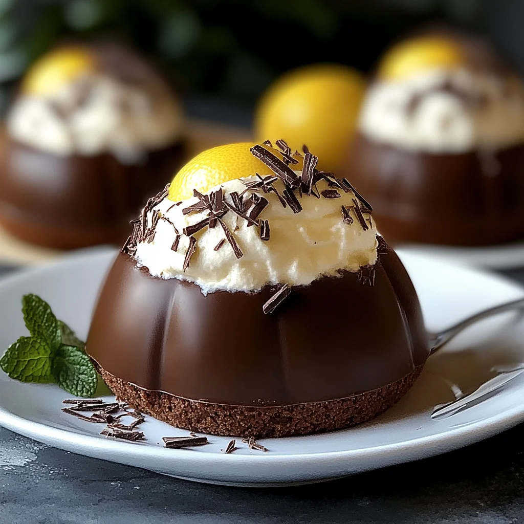 Chocolate Lemon Mousse Dome