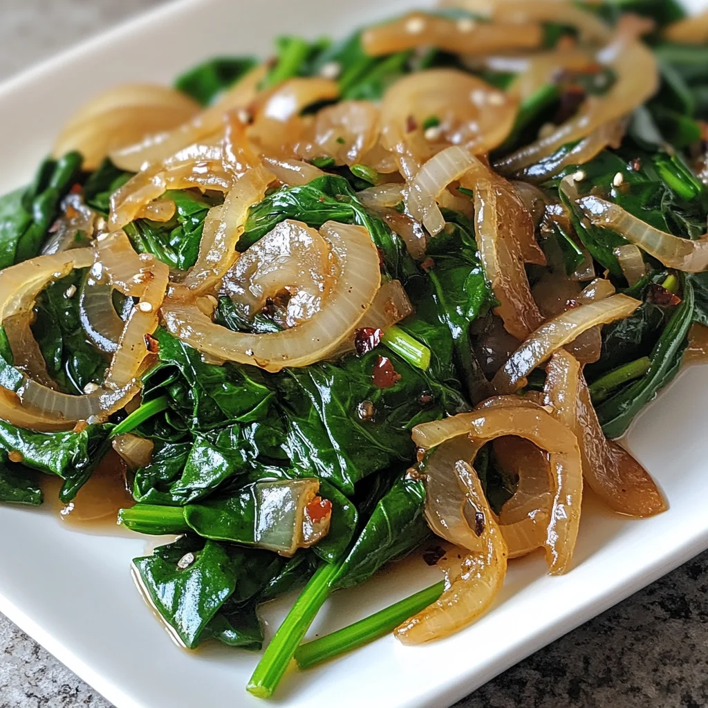Spinach with Caramelized Onions