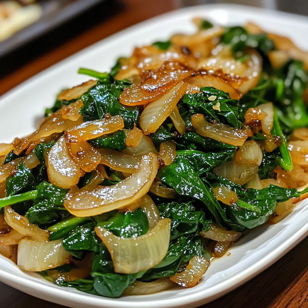 Spinach with Caramelized Onions