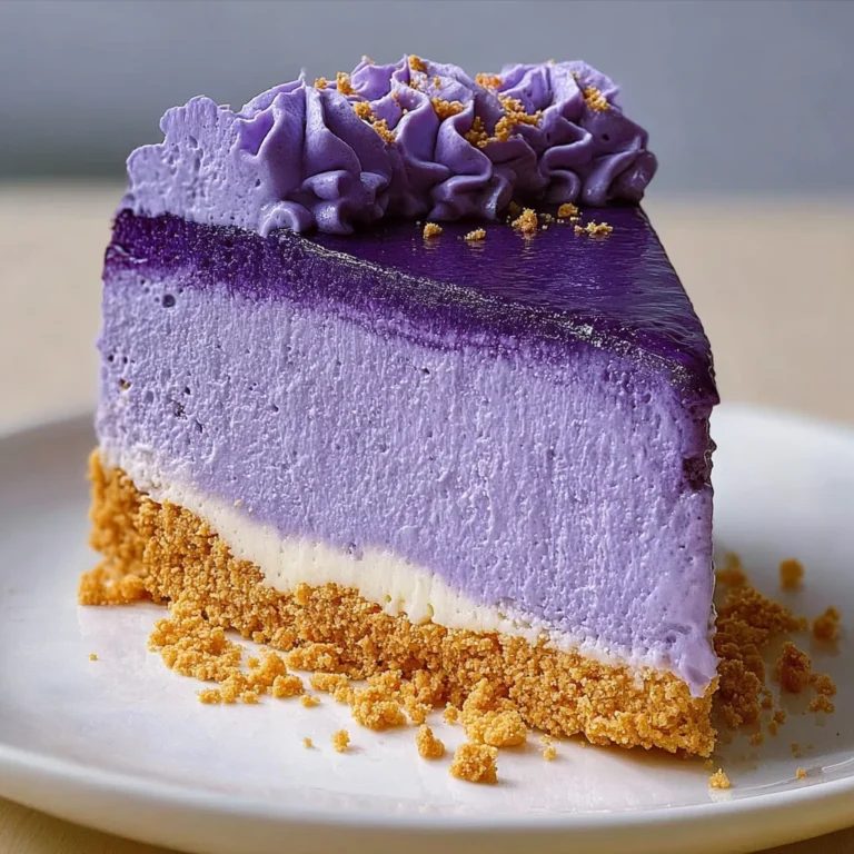 Creamy Ube Cheesecake