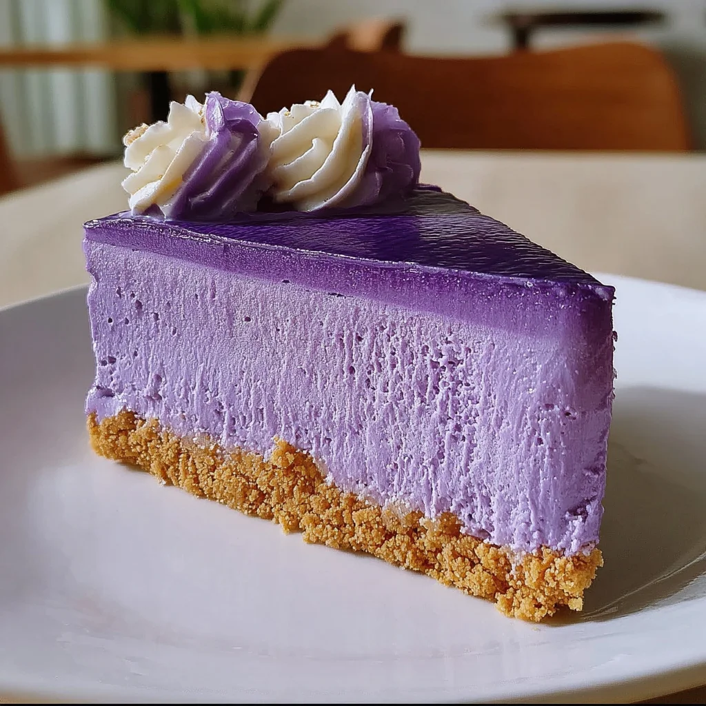 Creamy Ube Cheesecake