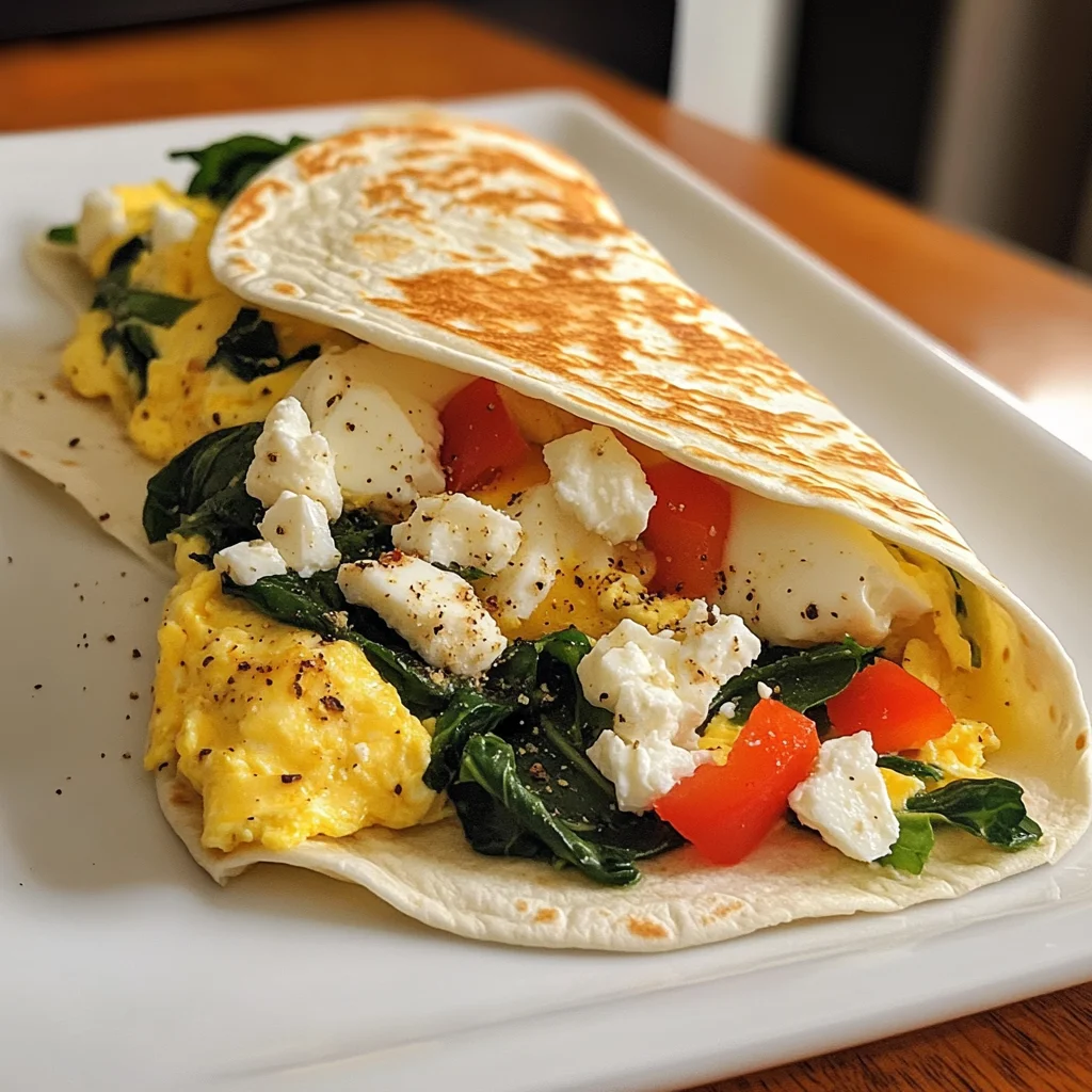 Egg and Spinach Wrap