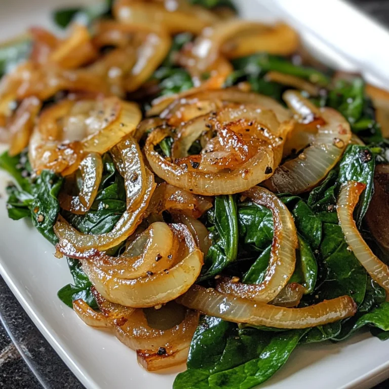 Spinach with Caramelized Onions