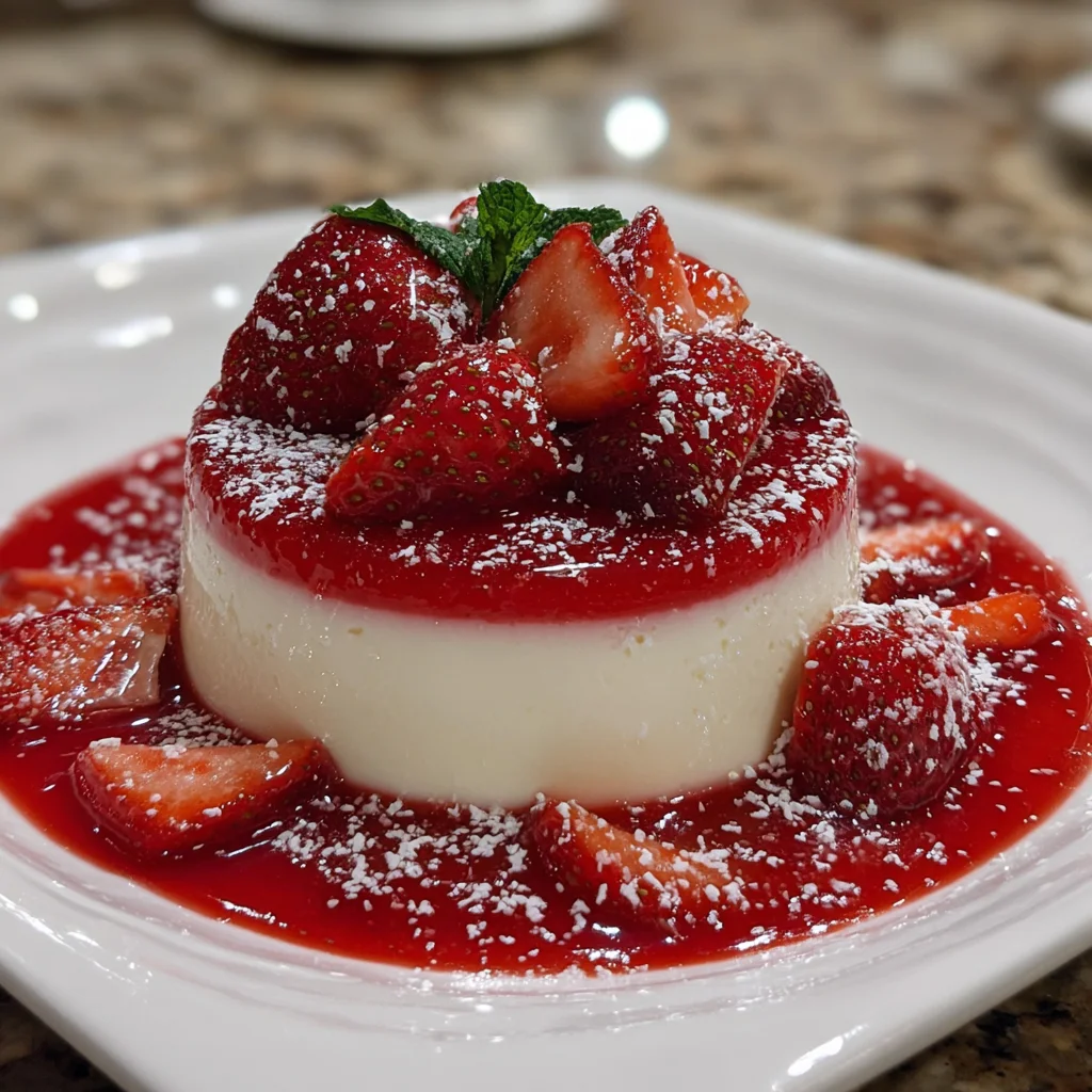 Strawberry Mousse with Strawberry Sauce