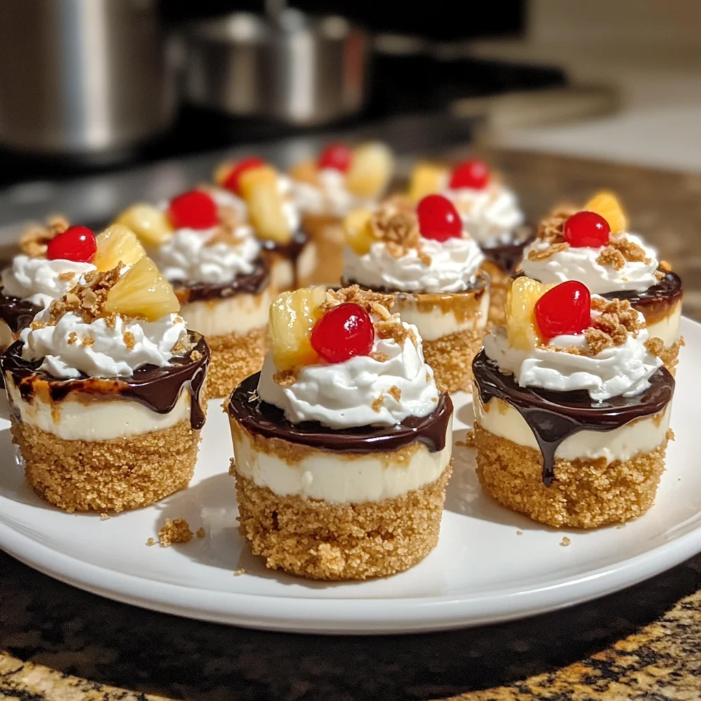 Banana Split Cheesecakes