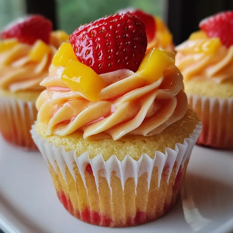 Strawberry Mango Cupcakes