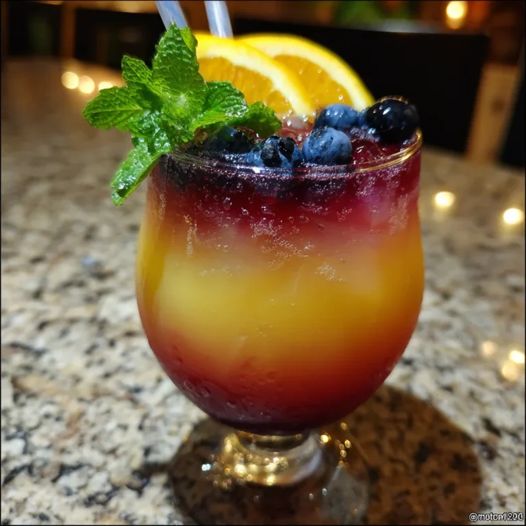 Blueberry Sunrise Cocktail | Fruity, Vibrant & Perfect for Brunch or Sunset Sips!