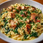 Chicken Risoni with Spinach | Creamy, Comforting & One-Pan Easy!