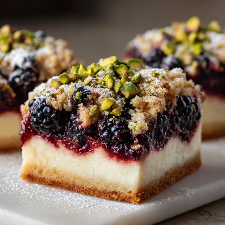 Blackberry Pistachio Dream Bars