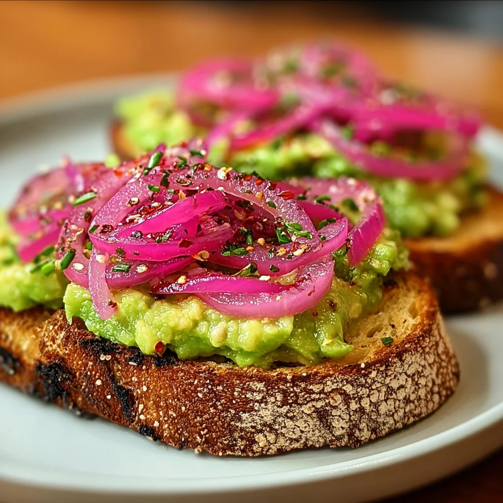 Sourdough Avocado Toast with Pickled Onions | Tangy, Creamy & Brunch-Perfect!
