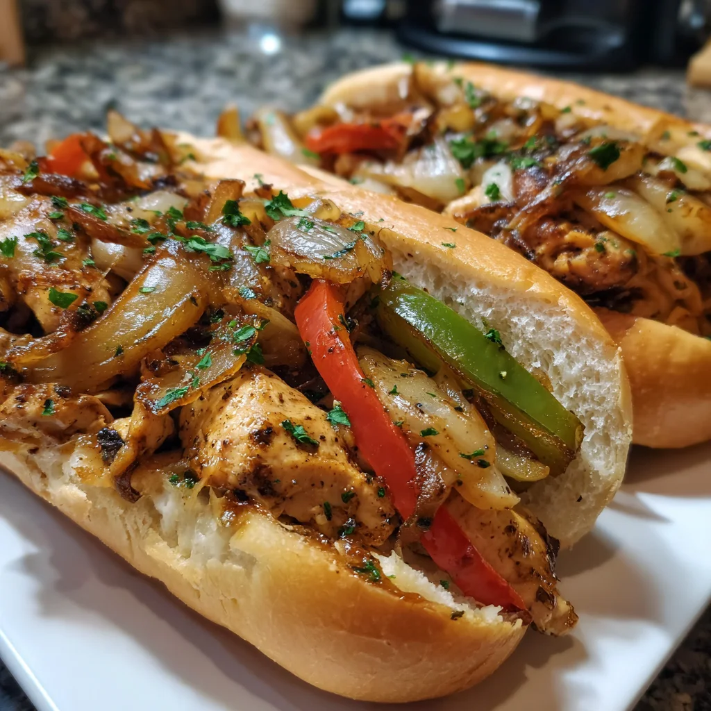 Chicken Philly Cheesesteak | Juicy, Cheesy & Loaded with Flavor!