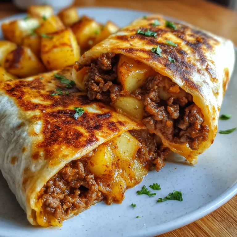 Cheesy Beef & Potato Burritos | Crispy, Cheesy, and Satisfyingly Savory