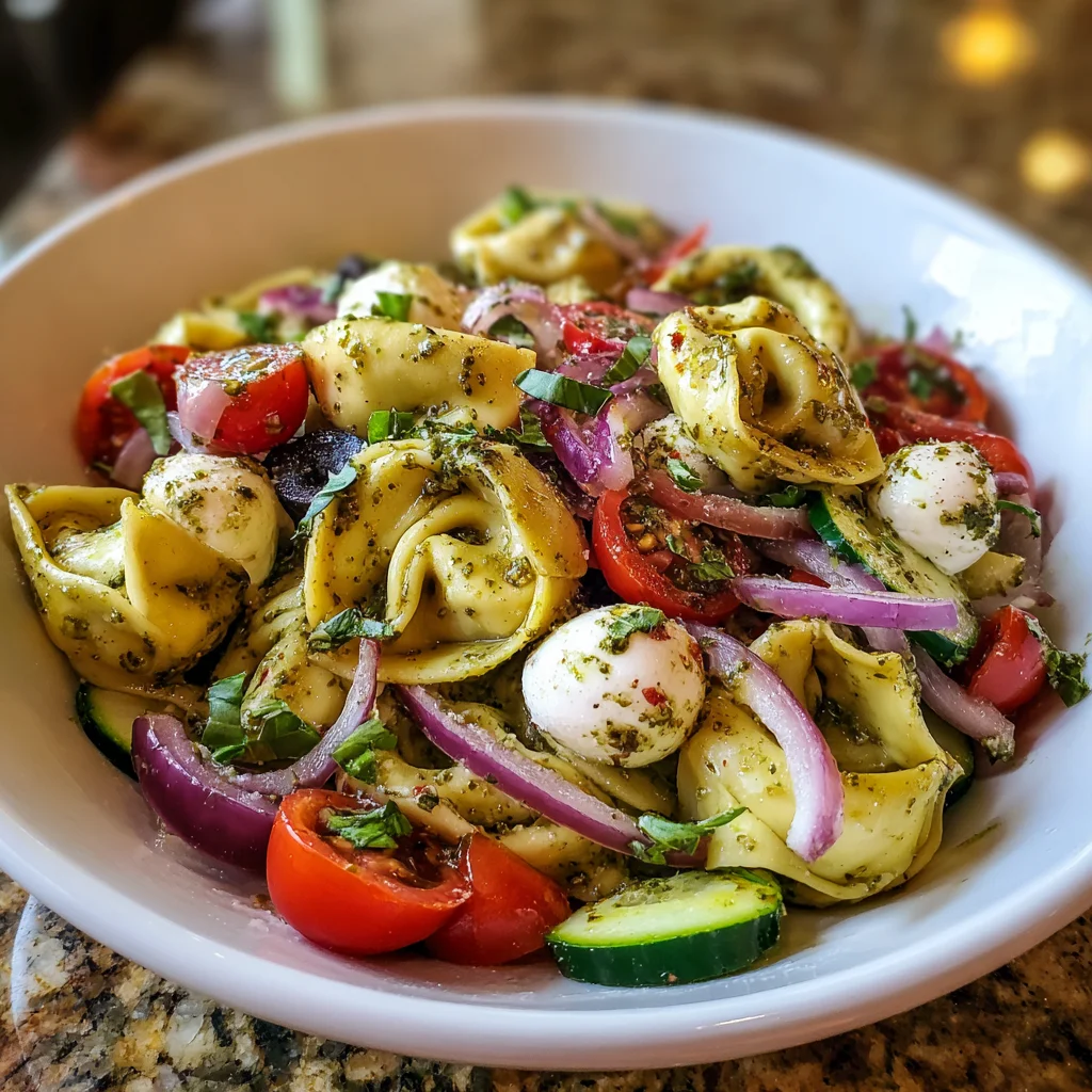 Pesto Tortellini Salad | Fresh, Cheesy & Bursting with Summer Flavor!