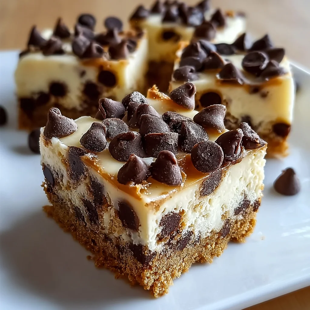 Chocolate Chip Cheesecake Bars – The Ultimate Creamy-Cookie Combo!