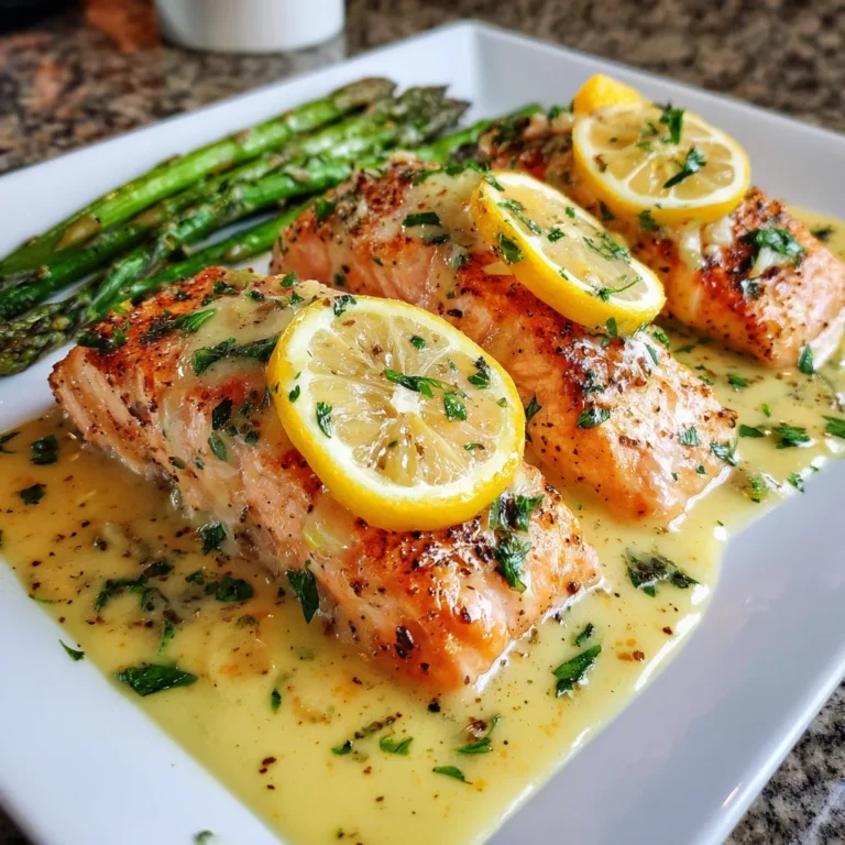 Baked Salmon with Lemon Butter Cream Sauce – Elegant & Easy!