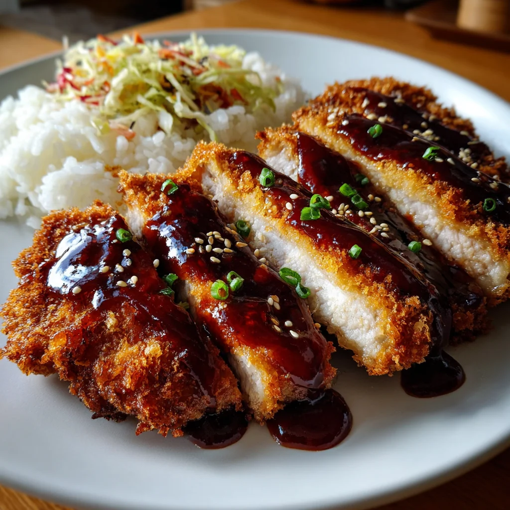 Japanese Katsu Bowls with Tonkatsu Sauce