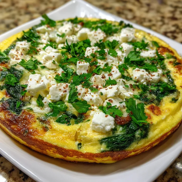 Spinach and Feta Frittata | Light, Savory & Meal-Prep Friendly!