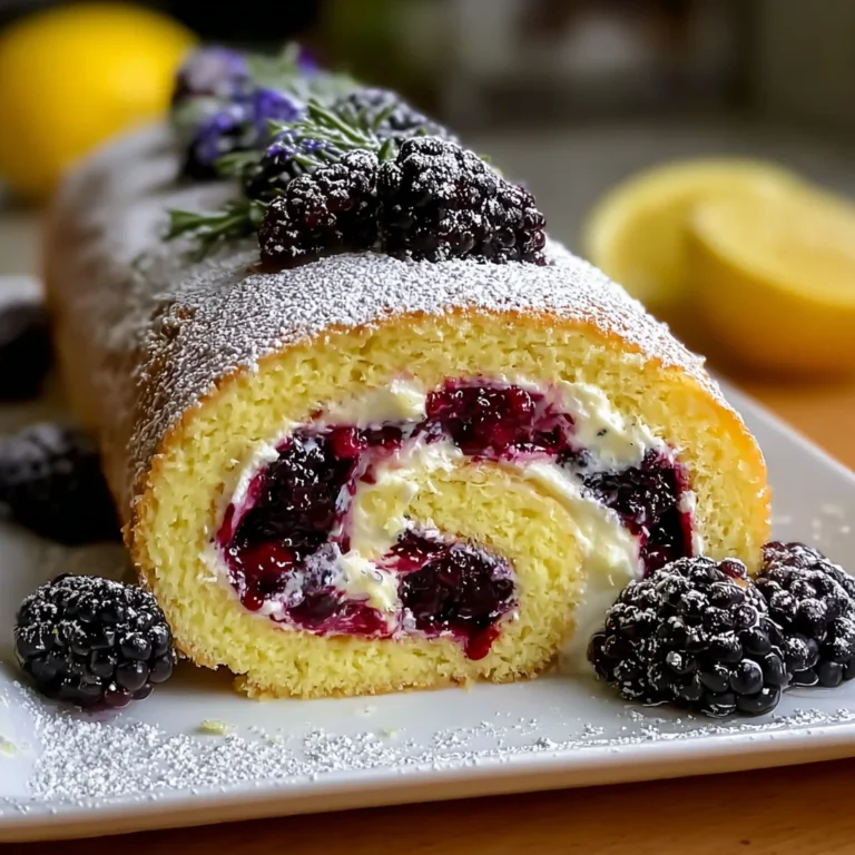 Blackberry Lemon Cake Roll