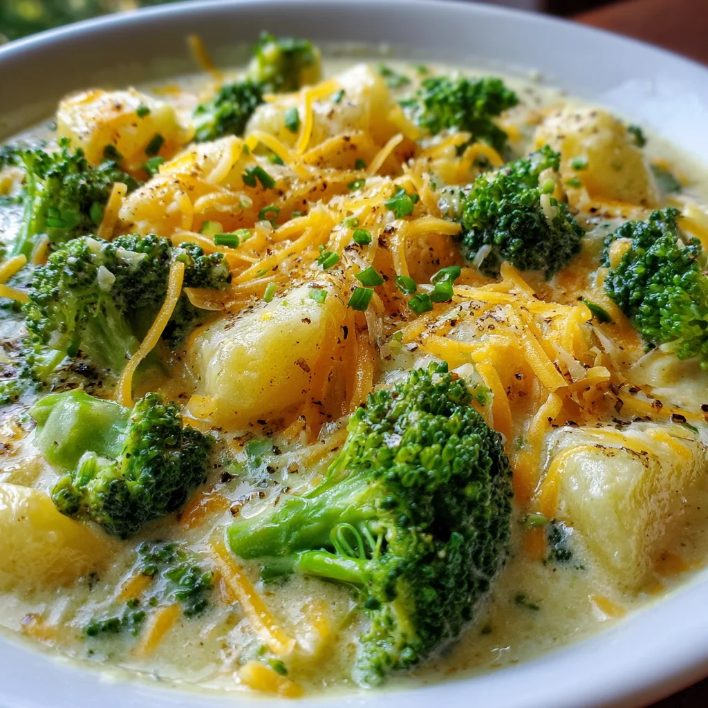 Creamy Broccoli Cheddar Potato Soup | Cozy, Cheesy & Hearty!