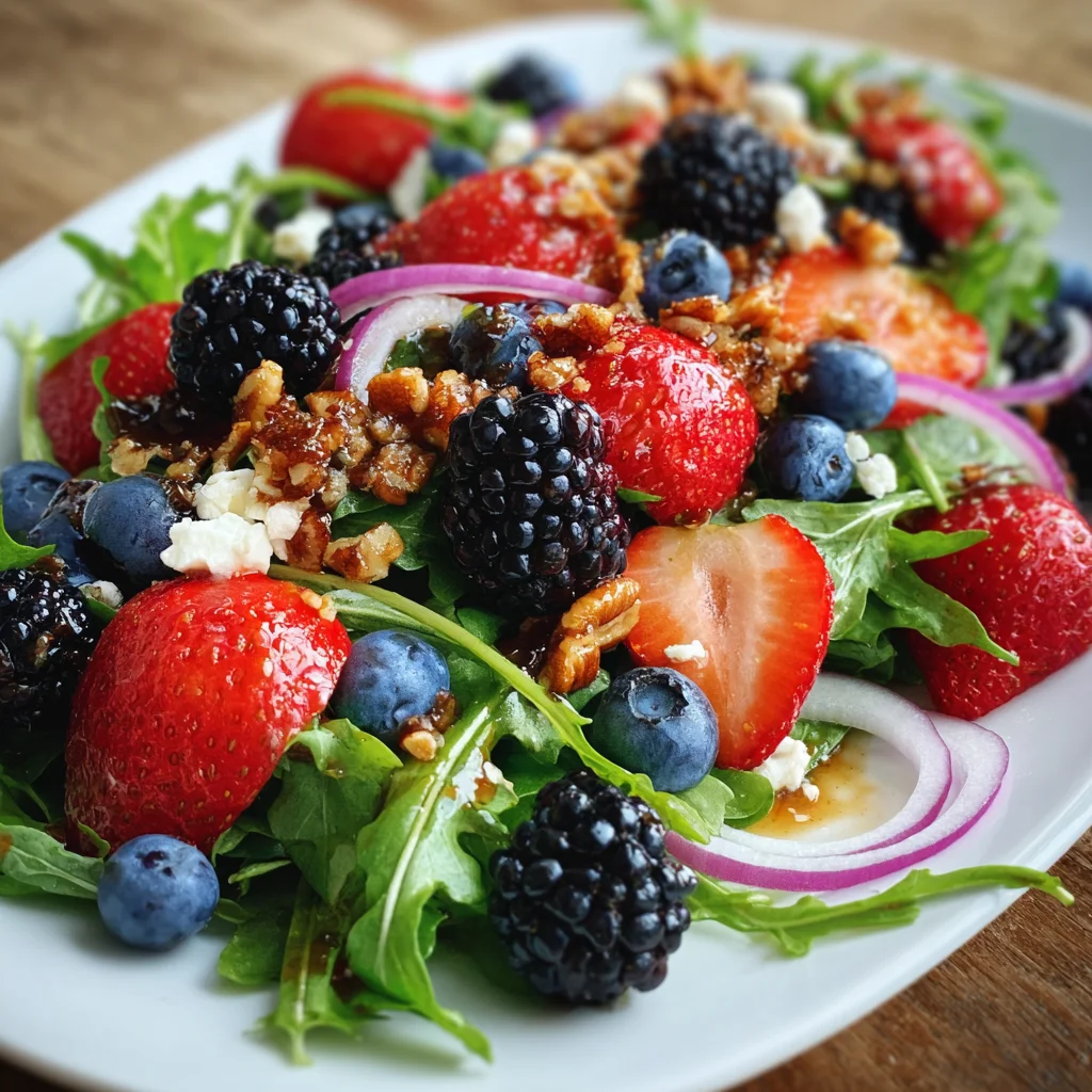 Berry Arugula Salad – Fresh, Peppery & Naturally Sweet!