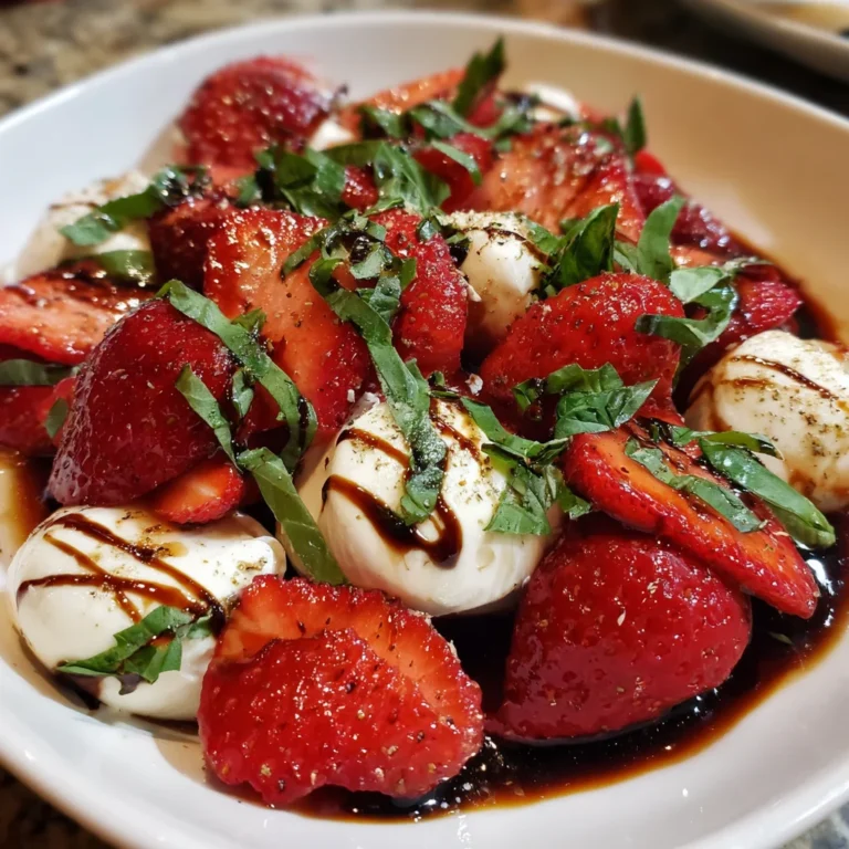 Balsamic Strawberry Caprese Salad