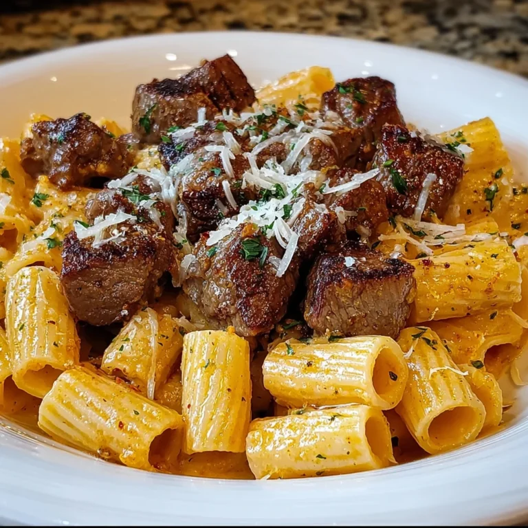 Cajun Steak Tips in Cheesy Rigatoni Parmesan Sauce | Spicy, Creamy & Pure Comfort!